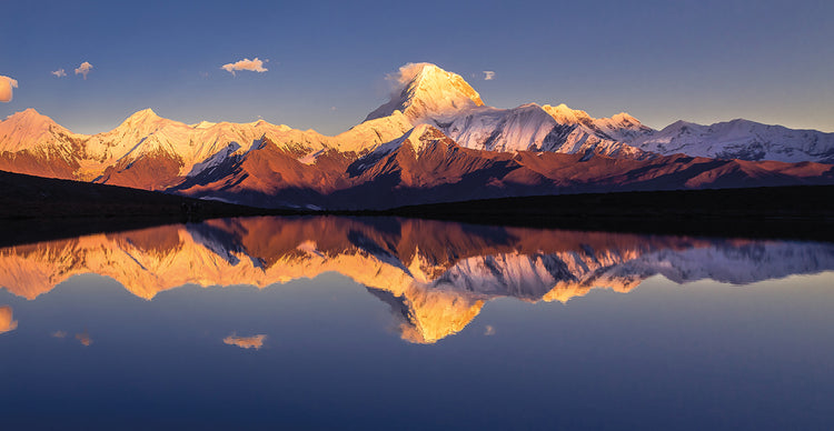 Reflejos del pico de la naturaleza Arte de la lona