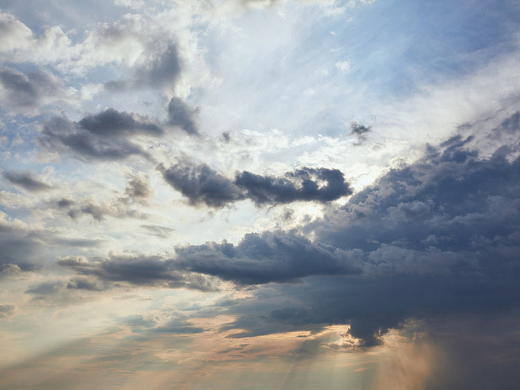 Lienzo con forro de nubes plateado y rosa