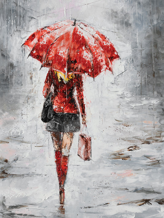 City in the Rain I Canvas Print