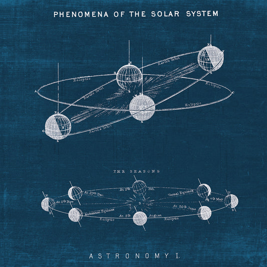 Solar System Blueprint I Canvas Print