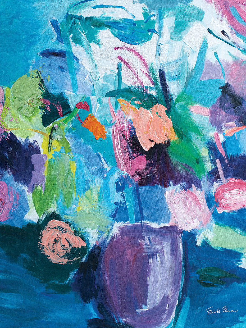 Plum Floral Abstract