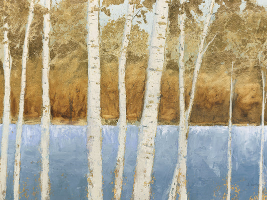 Lakeside Birches Canvas Print