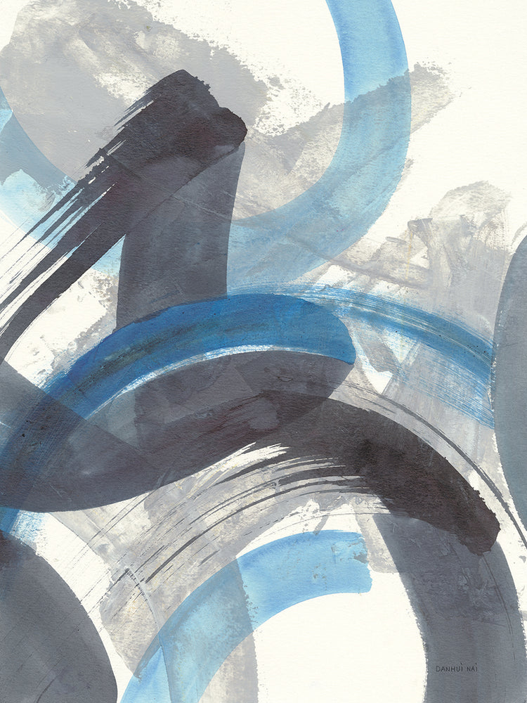 Blue Brushy Abstract II