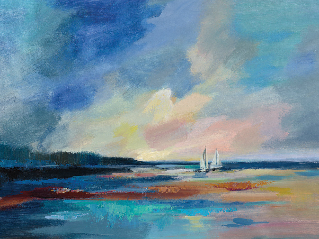 Ultramarine Sea and Sky by Silvia Vassileva art work on canvas or framed canvas prints