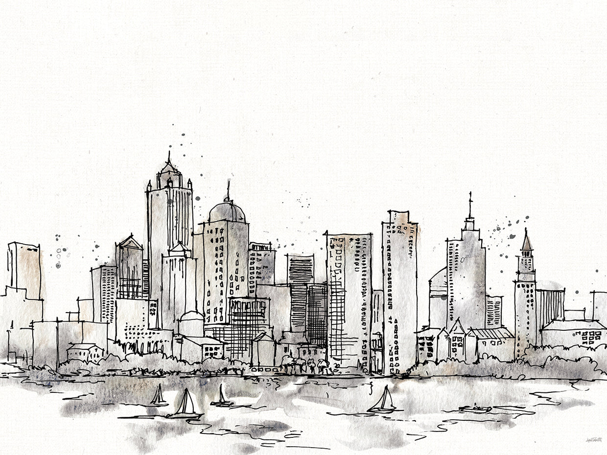 Skyline Sketches III No Words Flowers