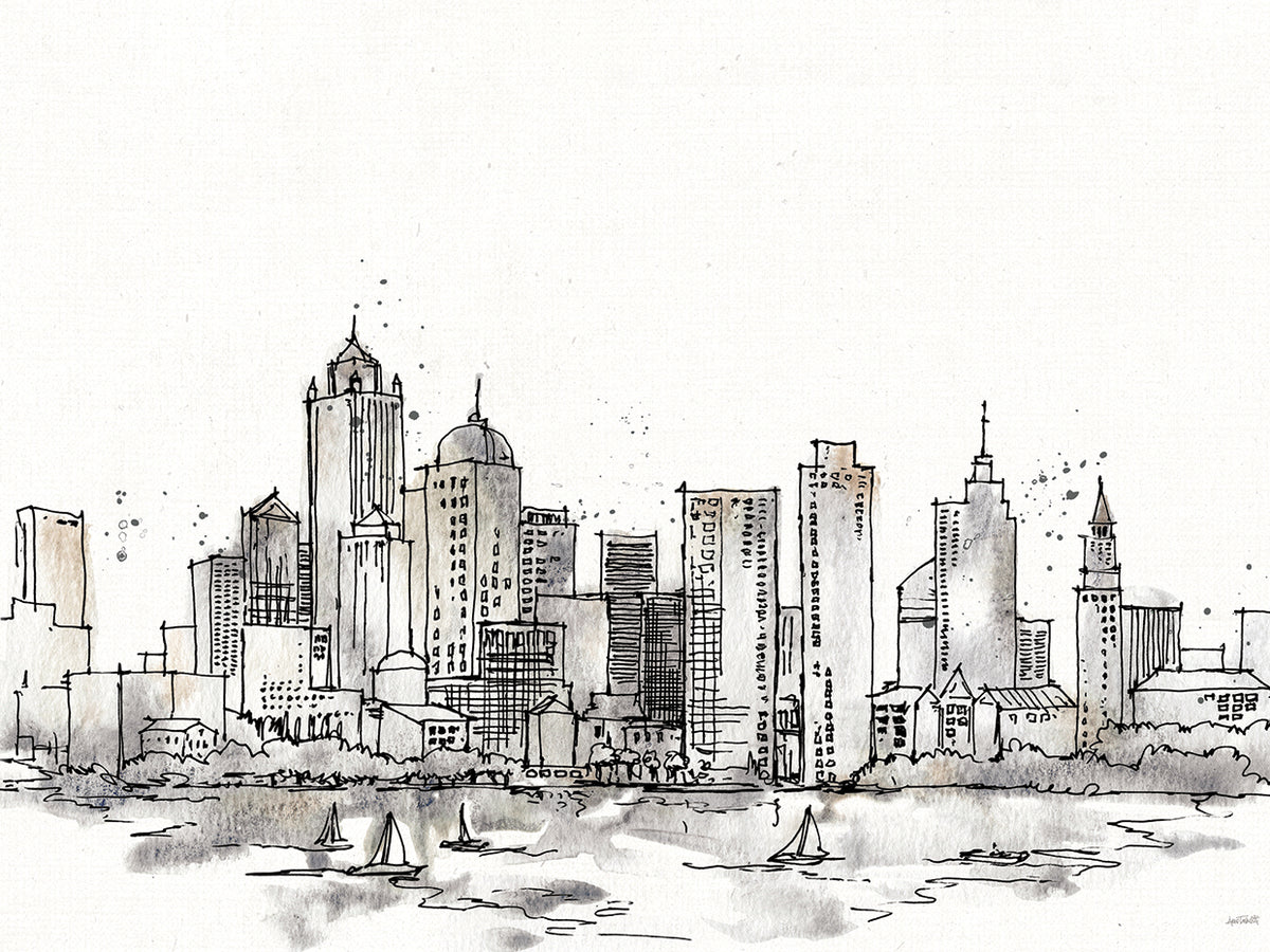 Skyline Sketches III No Words Flowers