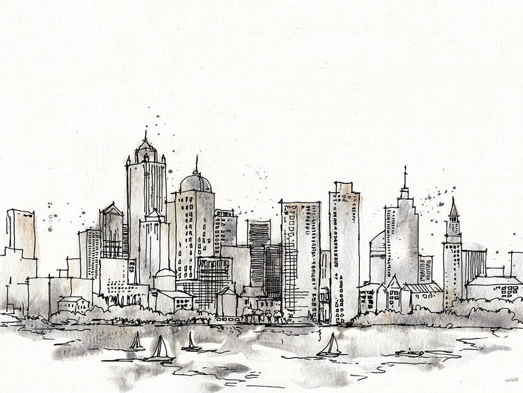 Skyline Sketches III No Words Flowers