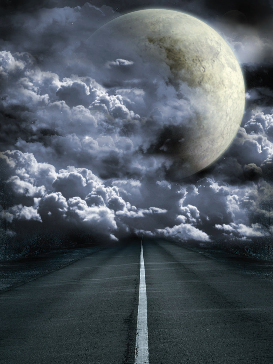 Super Moon Road Grip by DP Gallery is a landscape fine art photograph printed on canvas or framed canvas