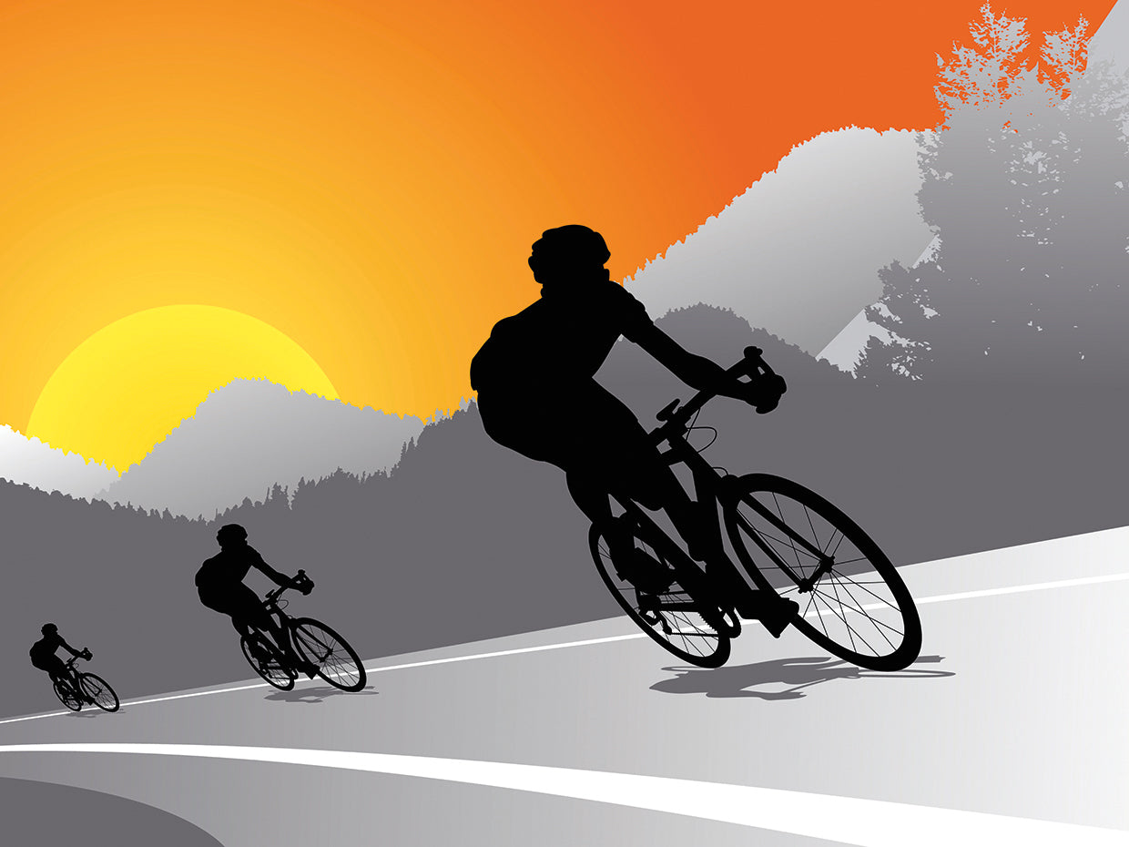 Carrera a los ciclistas de meta Lienzo