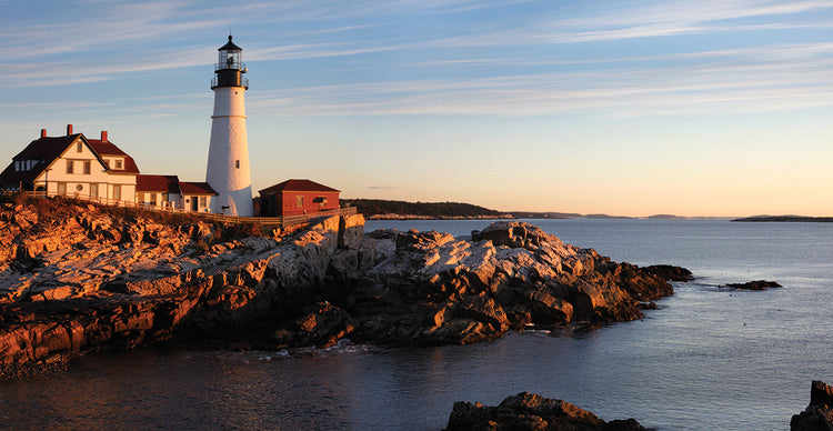 Faro temprano del amanecer Lienzo