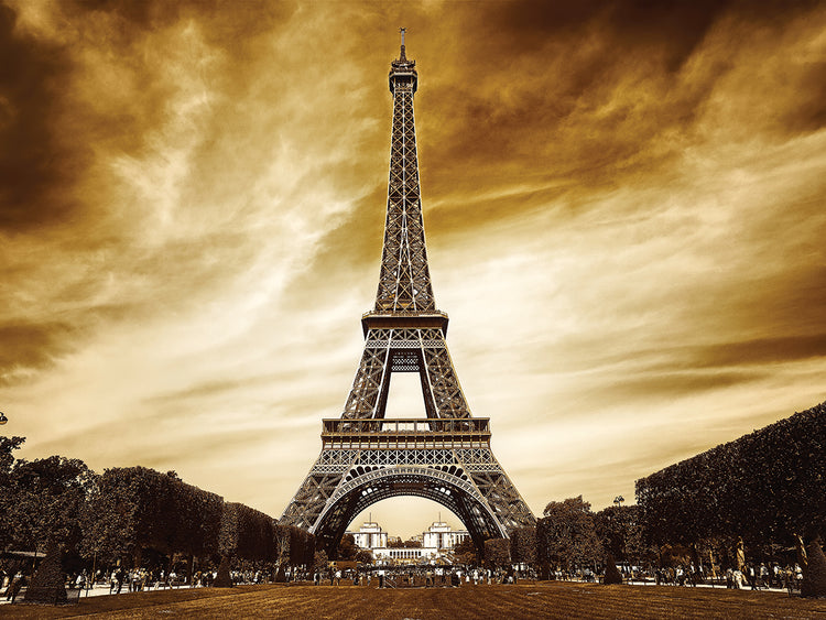 Torre Eiffel de bronce cielo Lienzo