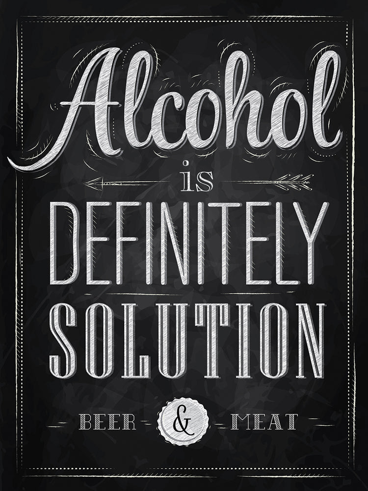 Cartel de solución de alcohol Lienzo