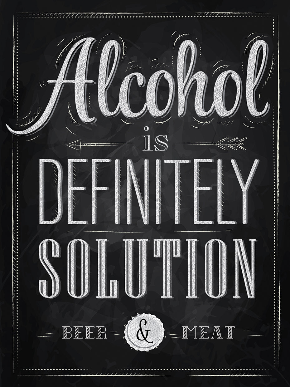Cartel de solución de alcohol Lienzo