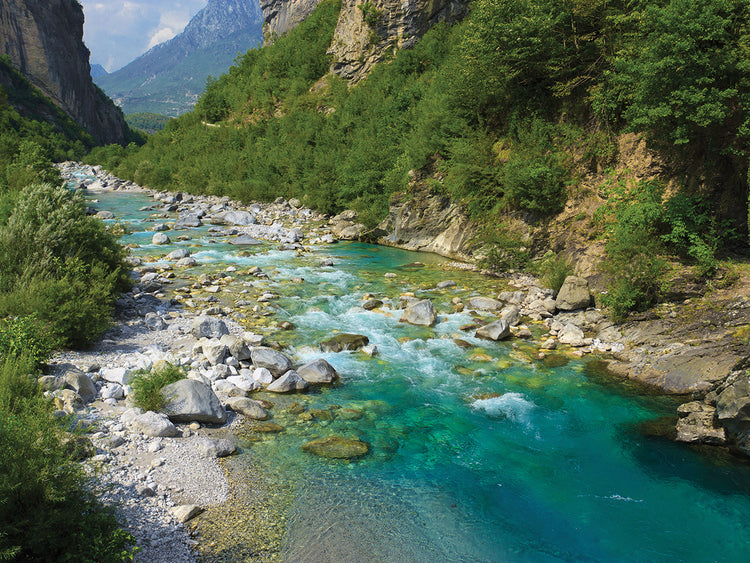 Río de verano albanés Lienzo