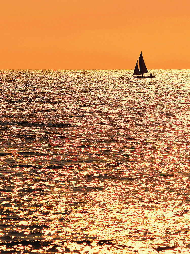 Silhouette Sunset Sailor
