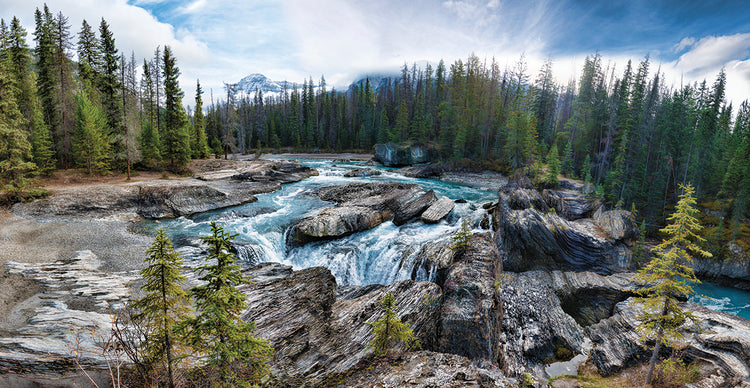 Rocas del río Columbia Británica Lienzo