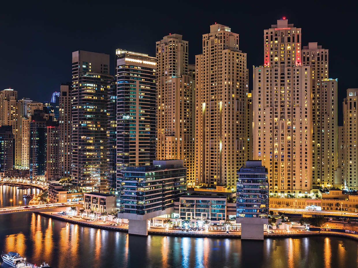 Medianoche Marina Dubai Lienzo