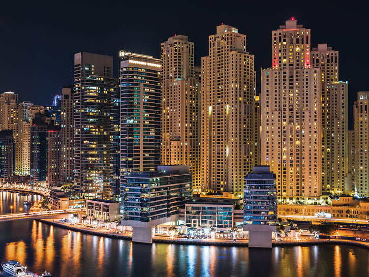 Medianoche Marina Dubai Lienzo