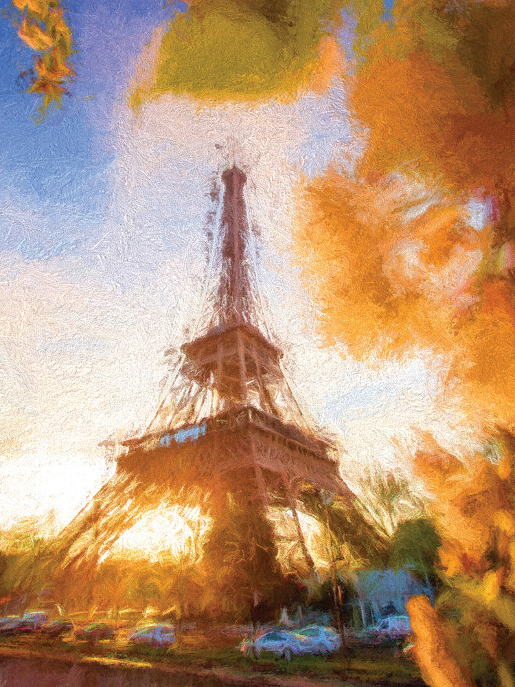 Brillo de pintura de la Torre Eiffel Lienzo