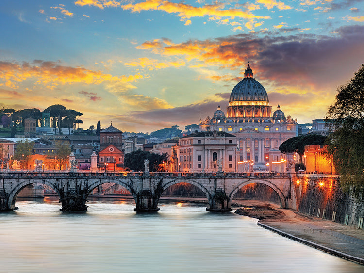 Puente del atardecer del Vaticano Lienzo