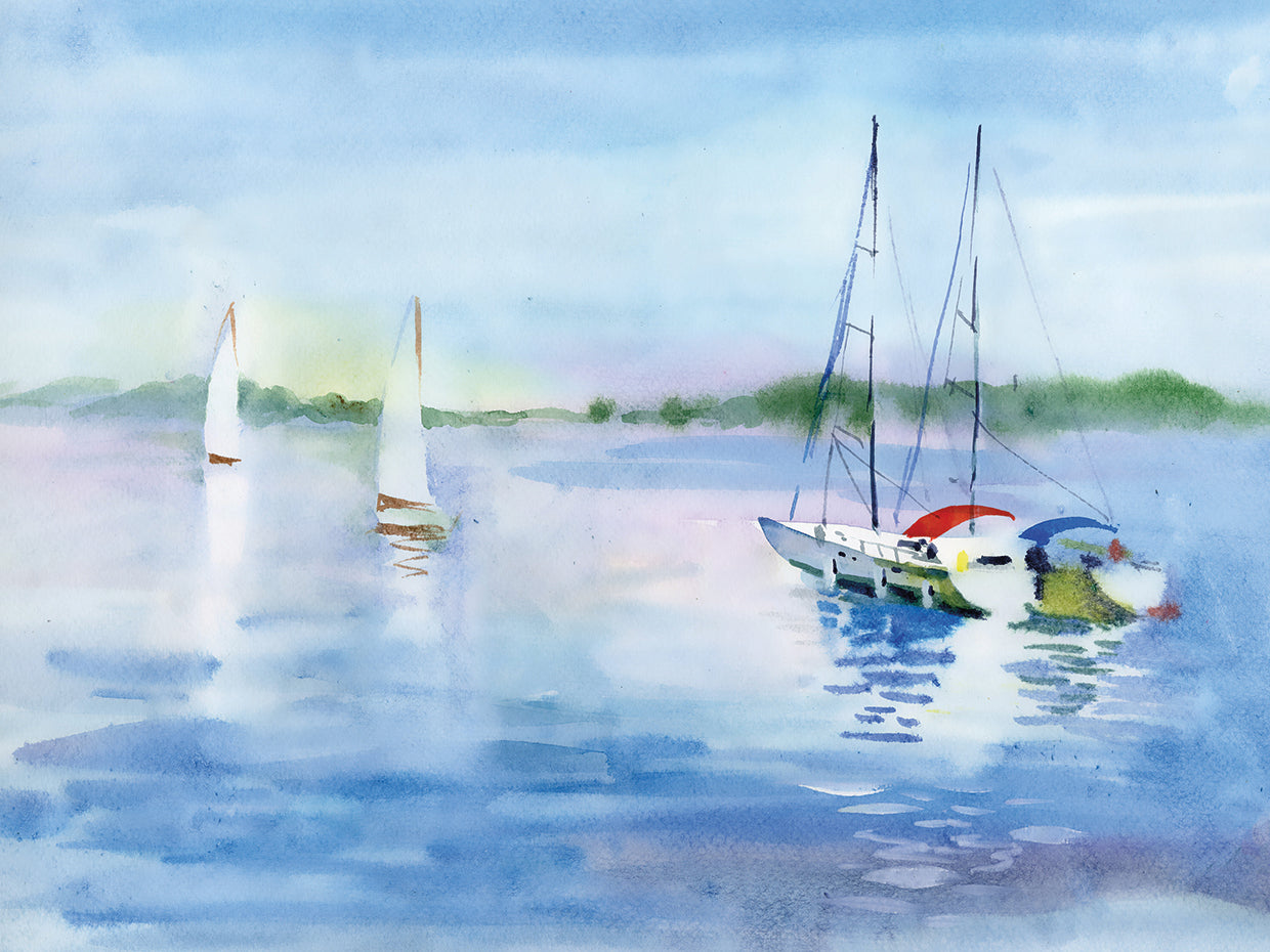Sailing Watercolor Blues