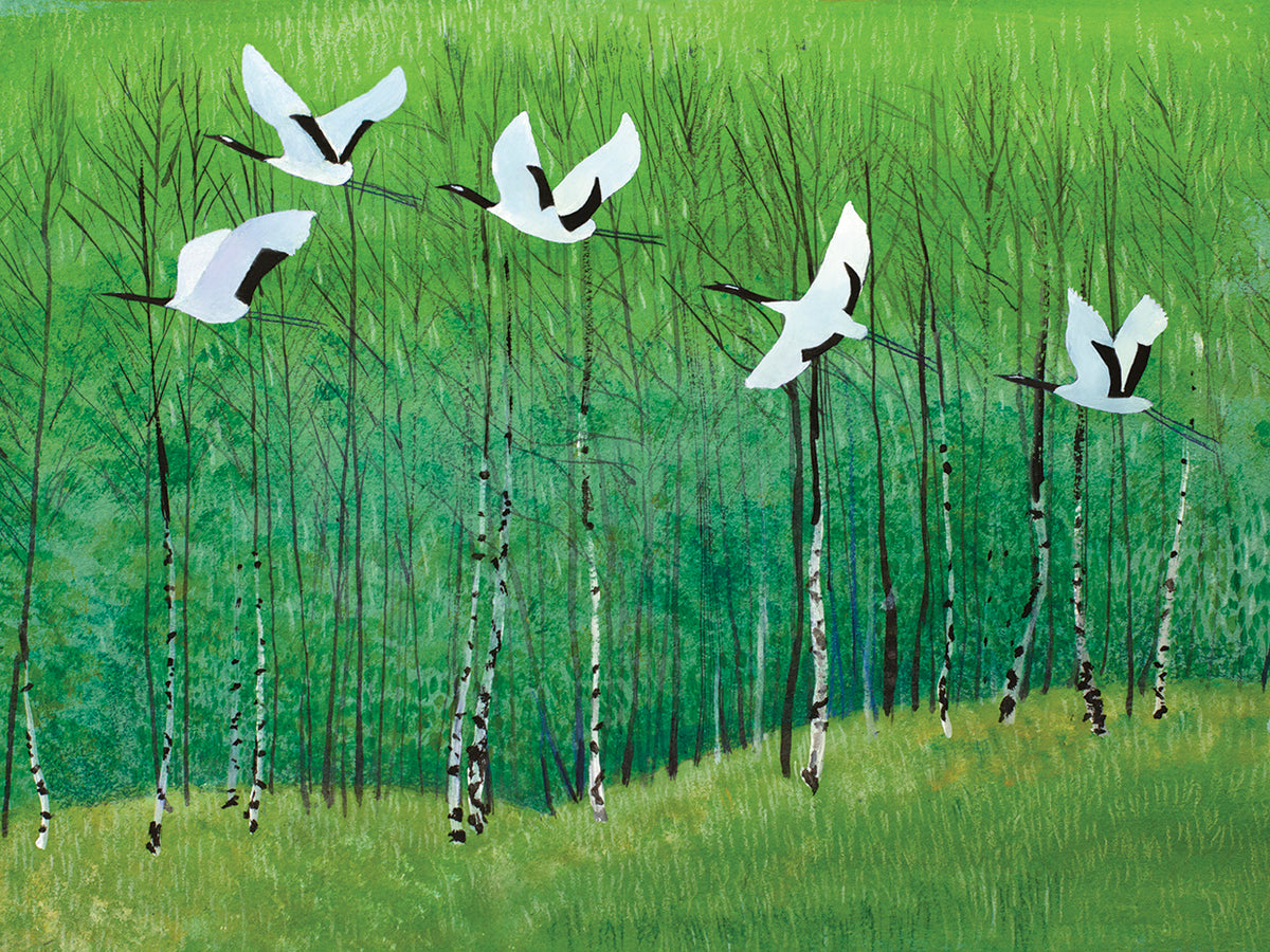 Birch Forest Cranes