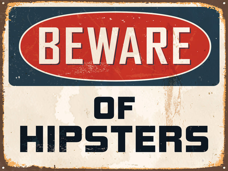Señal de advertencia de hipster Lienzo