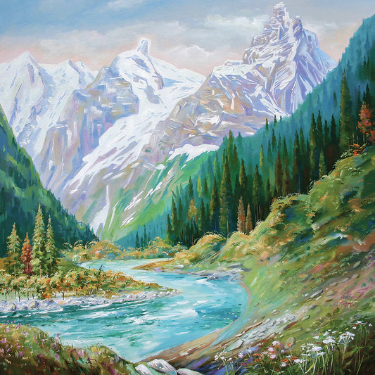 Teberda River Valley Canvas Print