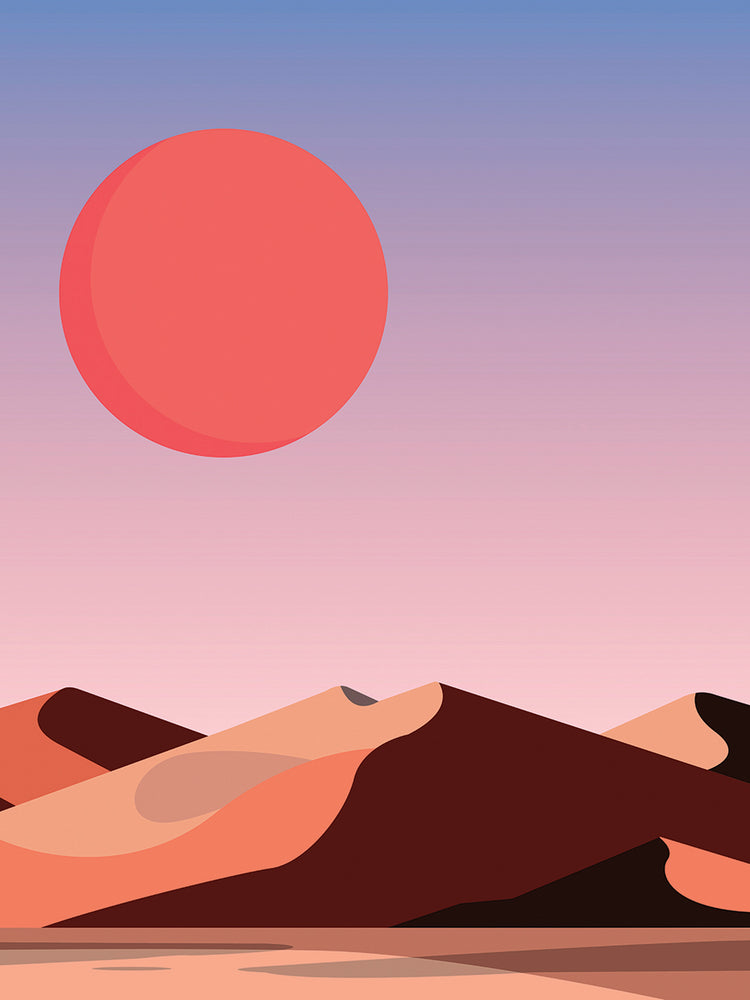 Dunas del desierto anochecer Lienzos