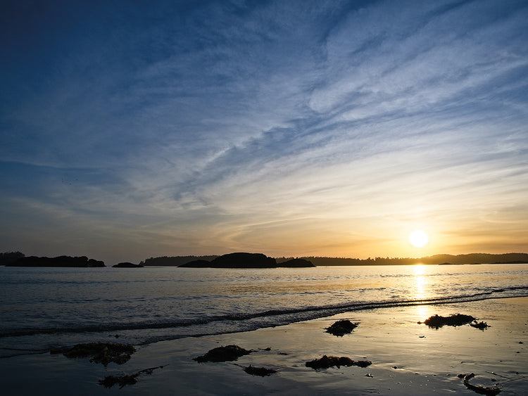 Lienzos Puesta de sol dorada