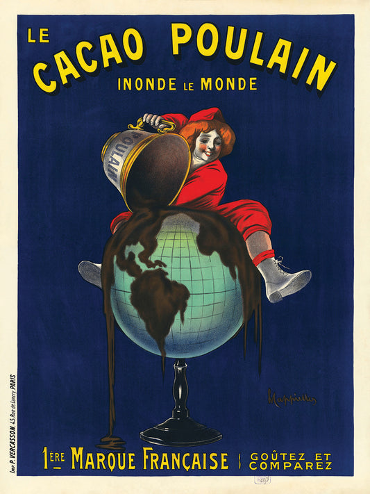Le cacao Poulain inonde le monde, 1911 Canvas Prints