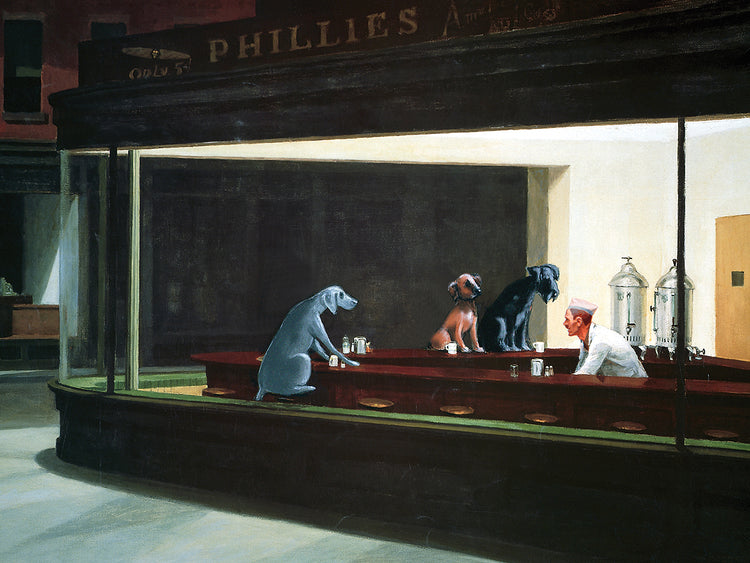 Lienzos Hopper Night Hounds