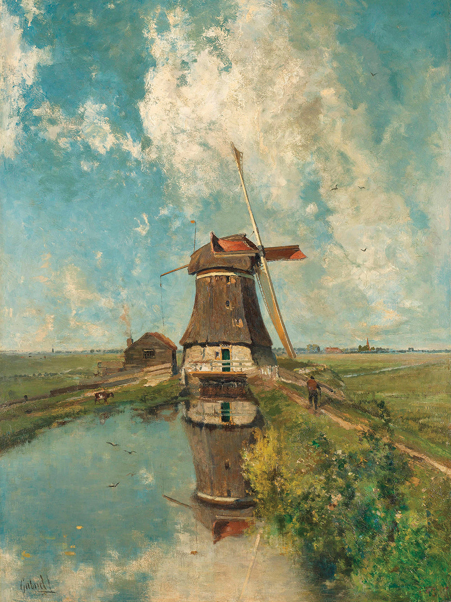 A Windmill on a Polder Waterway, c. 1889