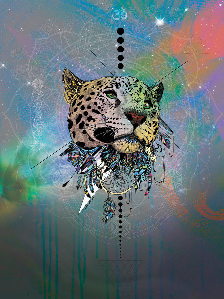Lienzos Leopardo Cósmico