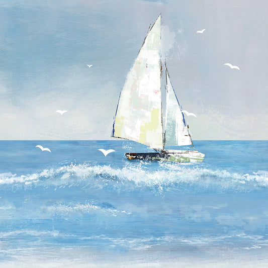 White Sails I Canvas Art