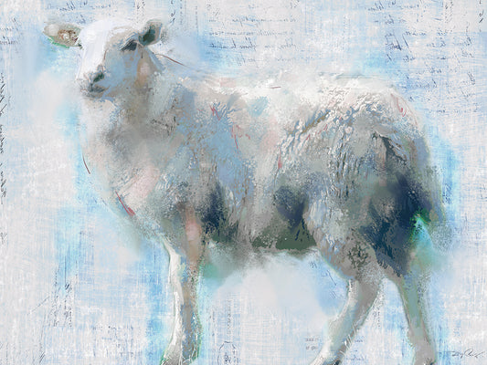 Watercolor Sheep Canvas Art