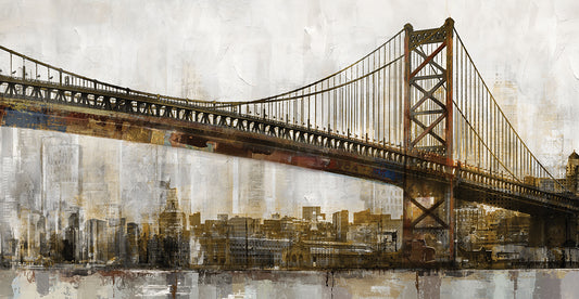 Bridge In Gold II Canvas Art