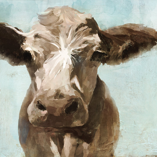 Brown Cow Canvas Art