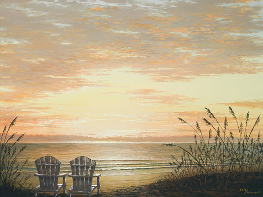 Sunset Chairs Canvas Art