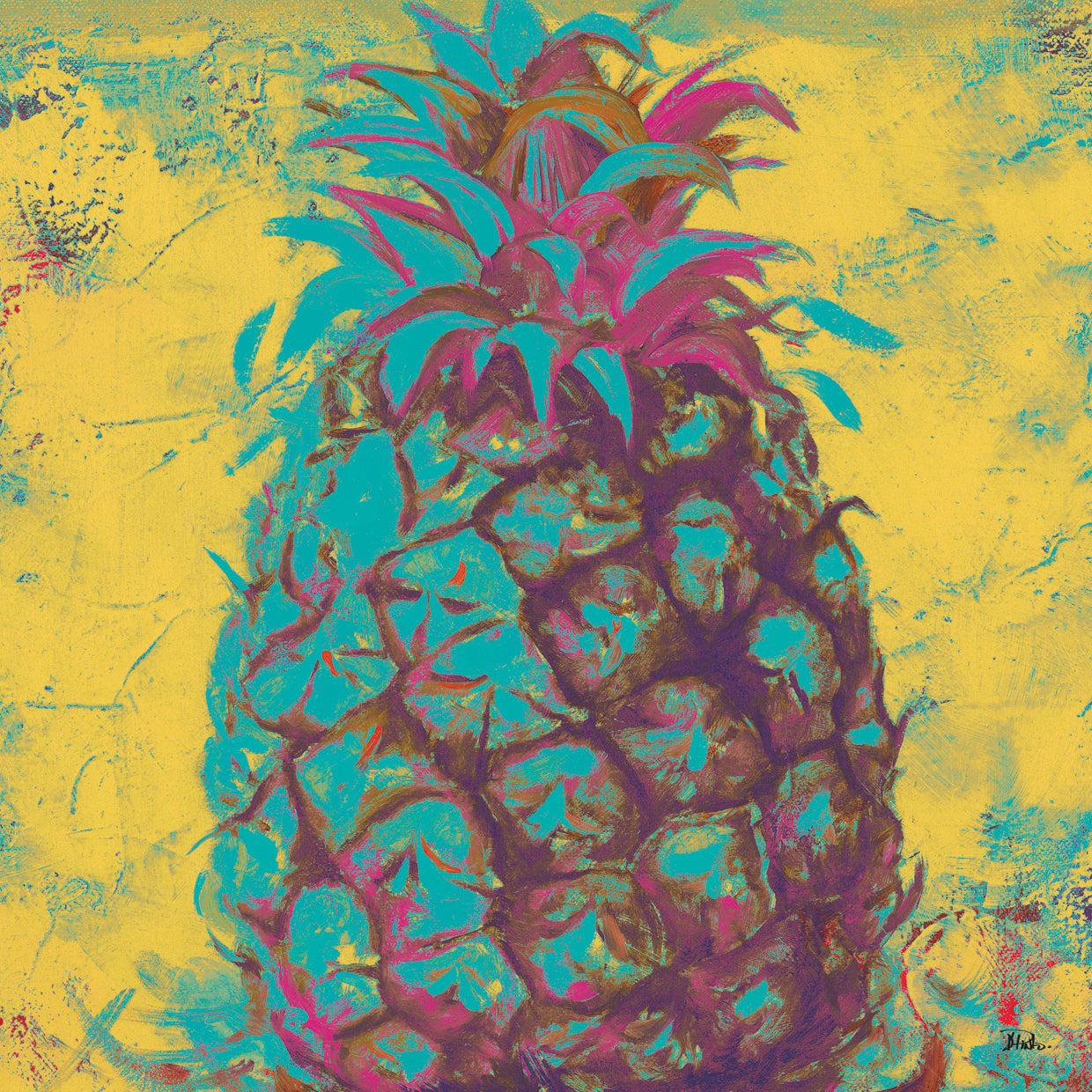 Pop Contemporáneo Piña II Lienzo