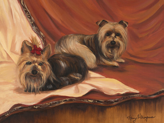 Terrier Couple Canvas Print