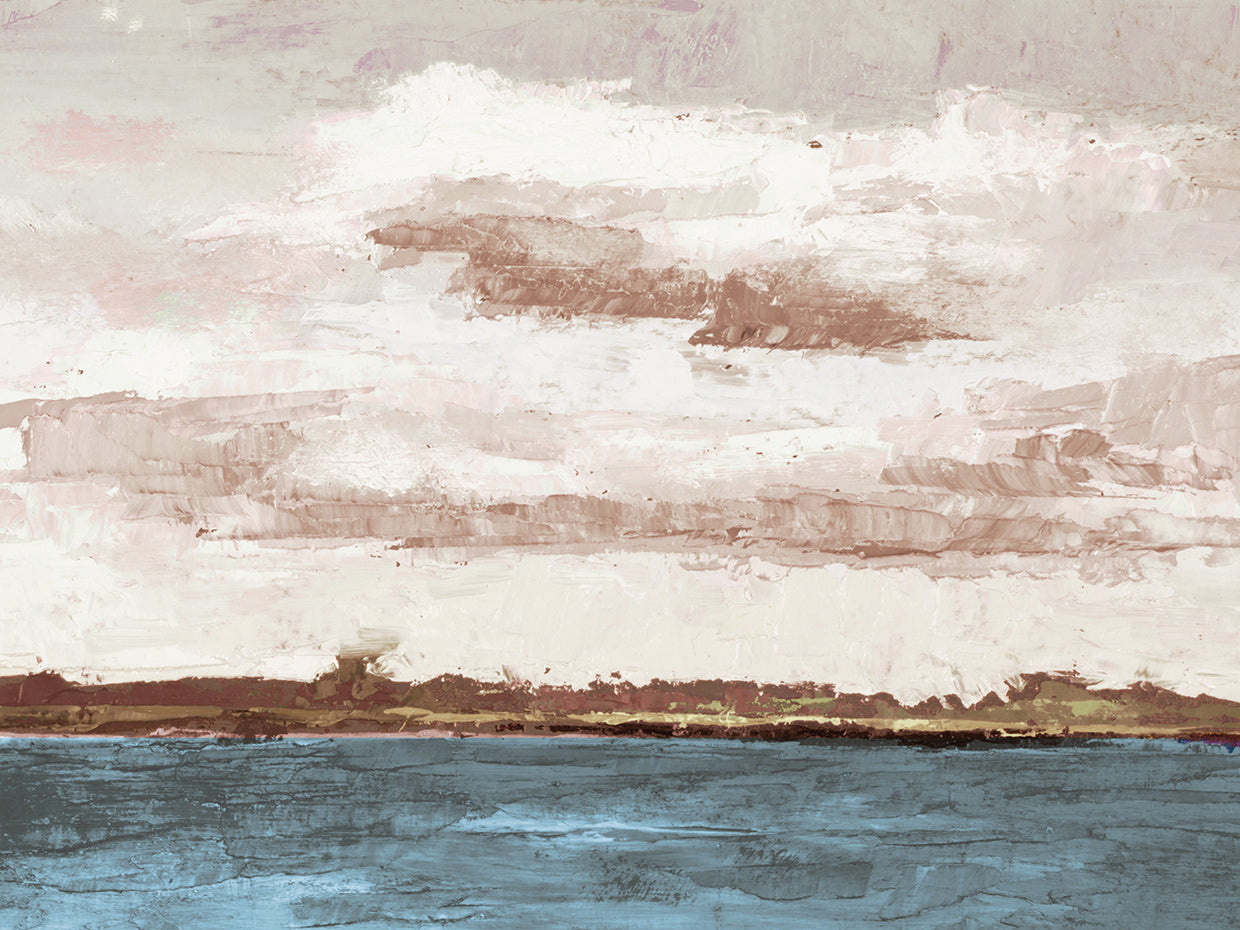 Cloudy Shores and Pink Skies