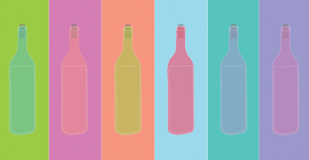 Colorful Mod Wine Bottles