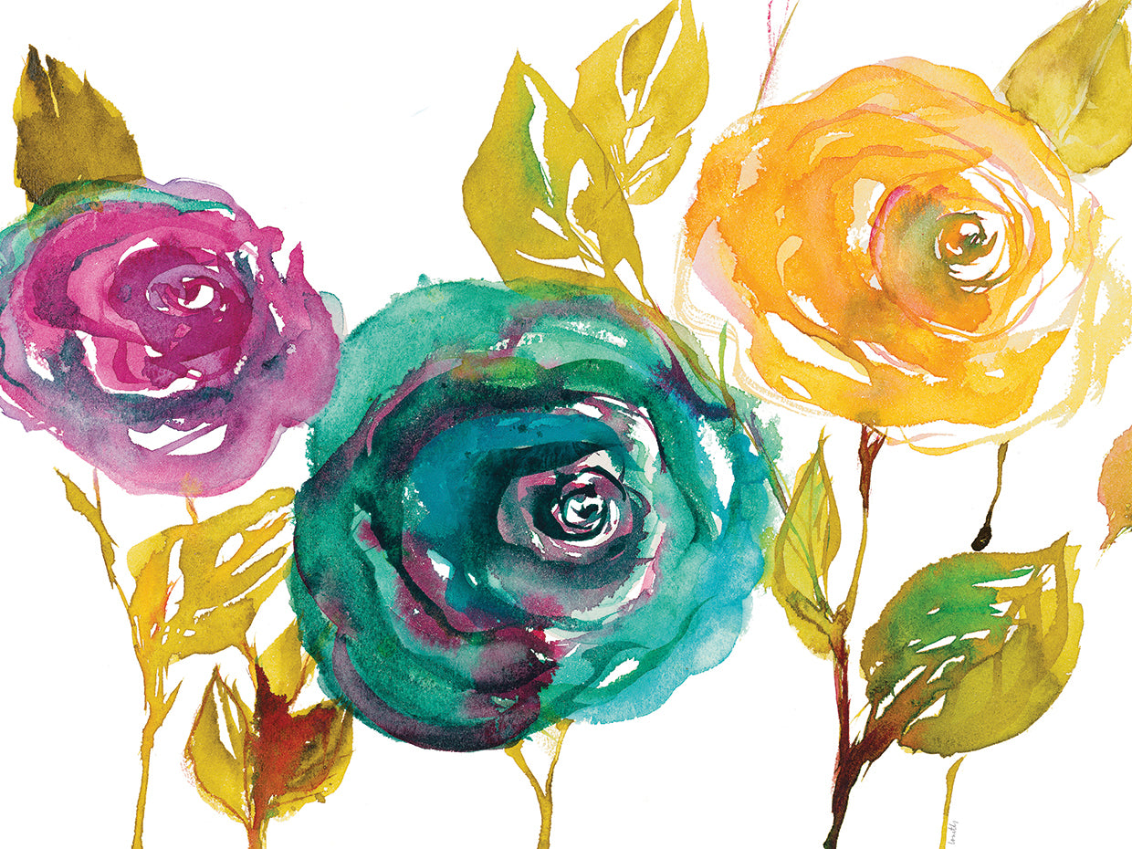 Modern Trio of Blooms II