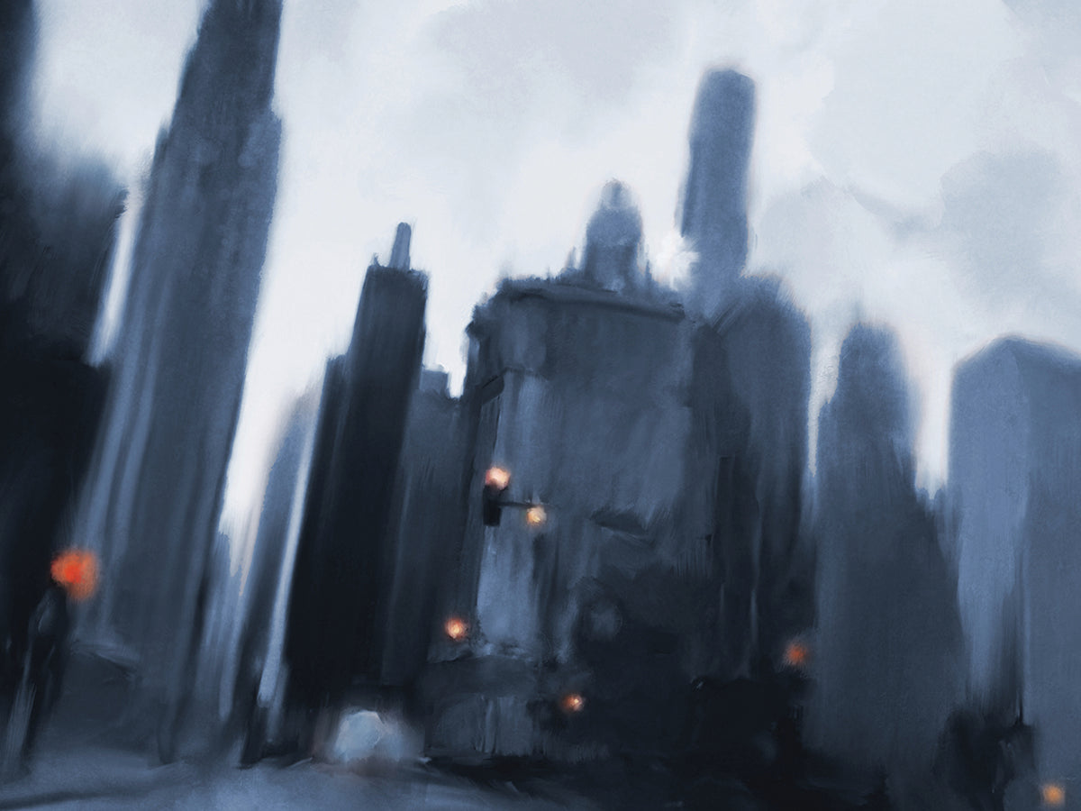 Foggy Evening in the City
