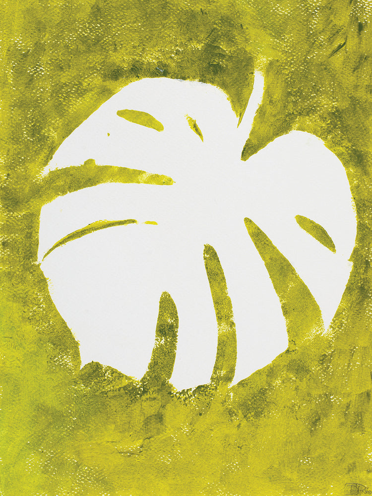 Tropical Leaf Stamp White