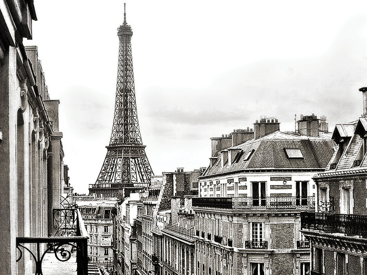 Arte de la lona de la vista Eiffel
