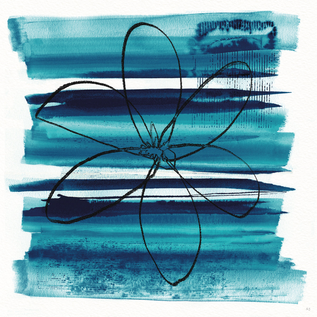 Blue Ocean and Flower I