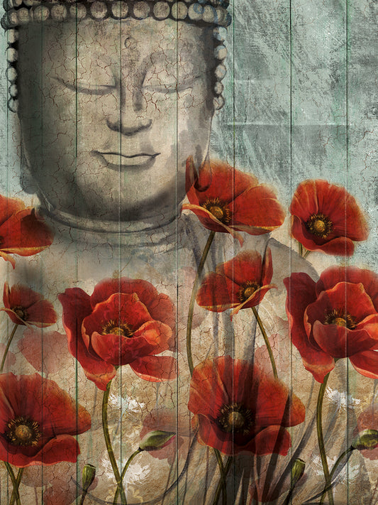 Floral Buddha Canvas Art