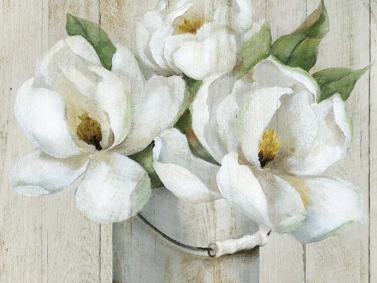 Shiplap Magnolias lienzo arte